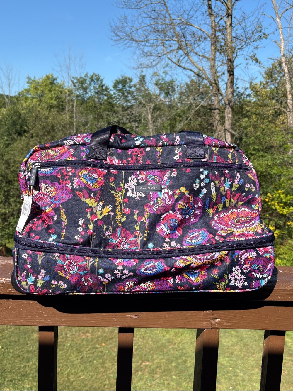 Vera Bradley Wheeled Carry-On - Midnight Wildflowers